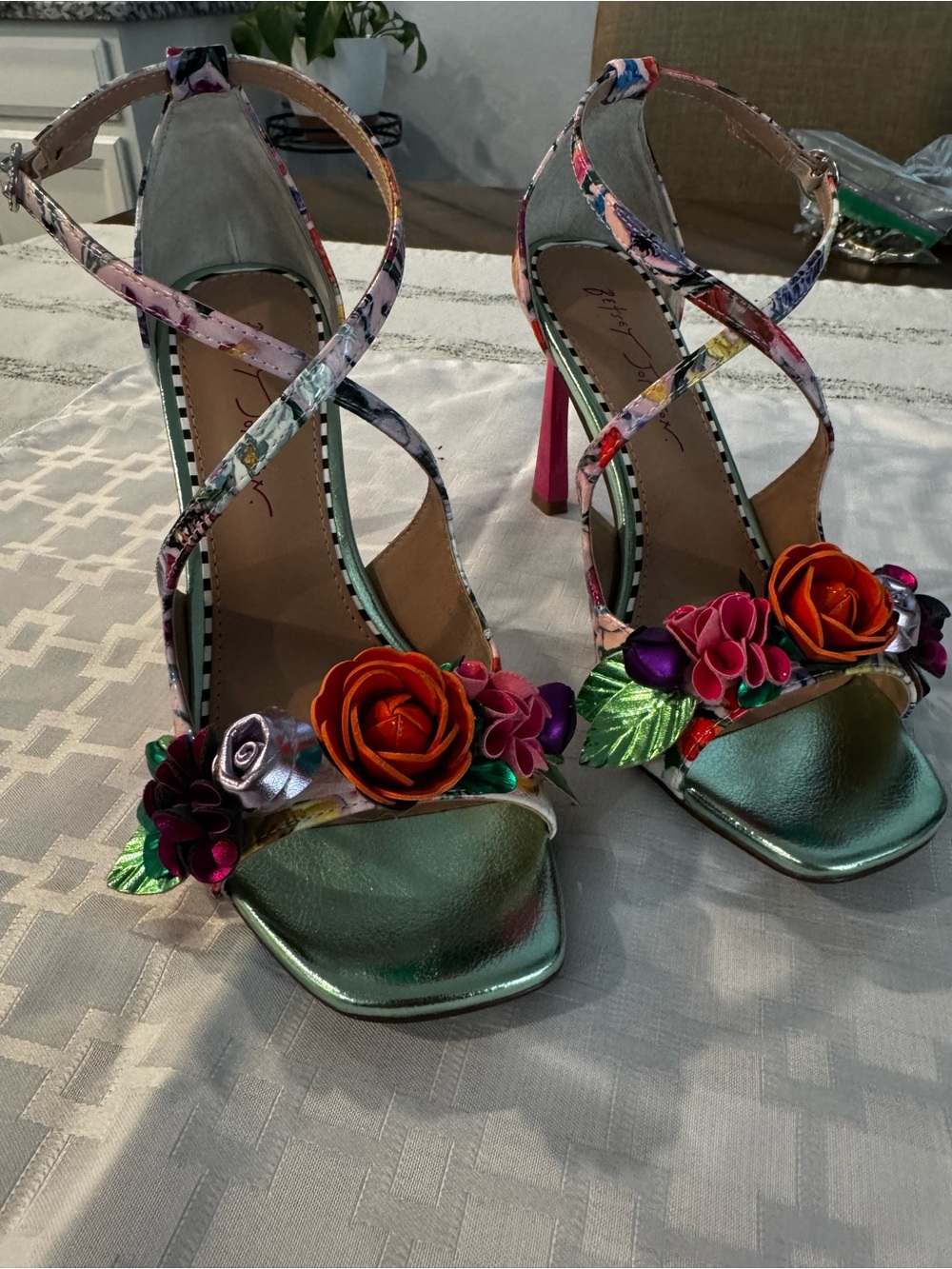 Mikah Floral Stiletto Dress Sandal by Betsy Johnson - Picture 5 of 13